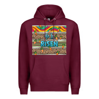 Burgundy He is risen tumbler Easter Day Premium Hoodie - HowdyJamesFarm