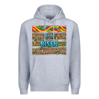 Heather Grey He is risen tumbler Easter Day Premium Hoodie - HowdyJamesFarm