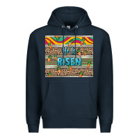 Navy He is risen tumbler Easter Day Premium Hoodie - HowdyJamesFarm