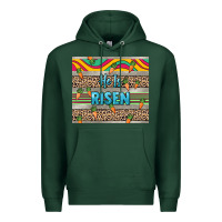 Sports Green He is risen tumbler Easter Day Premium Hoodie - HowdyJamesFarm