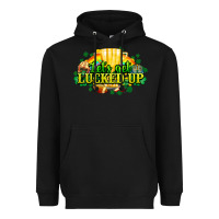 Black St. Patrick's Day American Football Heavyweight Hoodie - HowdyJamesFarm