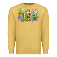 Antique Gold mardi gras nurse Premium Sweatshirt - OliviaCreatesArt