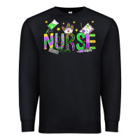 Black mardi gras nurse Premium Sweatshirt - OliviaCreatesArt