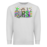 Dove Grey mardi gras nurse Premium Sweatshirt - OliviaCreatesArt