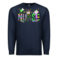 Navy mardi gras nurse Premium Sweatshirt - OliviaCreatesArt