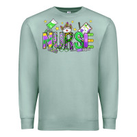 Seafoam mardi gras nurse Premium Sweatshirt - OliviaCreatesArt
