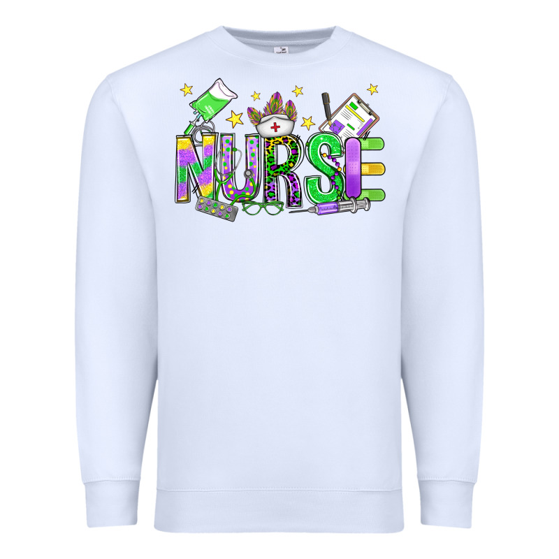 Mardi Gras Nurse Premium Sweatshirt by OliviaCreatesArt | Teevron