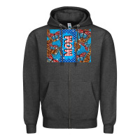 Charcoal Heather American mom Zipper Hoodie - TumblerDesignByShophia