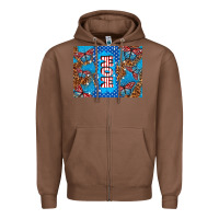 Chestnut American mom Zipper Hoodie - TumblerDesignByShophia