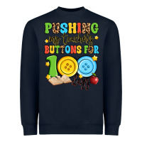 Navy pushing my teacher's buttons for 100 days Heavyweight Sweatshirt - Artiststas