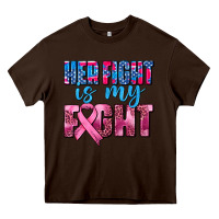 Chocolate Brown her fight is my fight Heavy Core Tee - AdoDesignShop