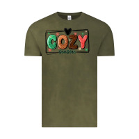 Vintage Olive cozy season Vintage Tee - MaliasSmallBusiness