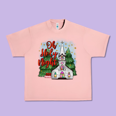 Christmas Church Oh Holy Night Urban Heavy Tee Designed By Maliassmallbusiness