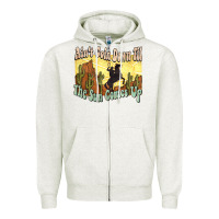 Oatmeal Heather Ain't goin down til the sun comes up Cowboy Zipper Hoodie - HowdyJamesFarm