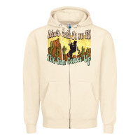 Sandshell Ain't goin down til the sun comes up Cowboy Zipper Hoodie - HowdyJamesFarm