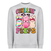 Heather Grey chillin' with my peeps Heavyweight Sweatshirt - Artiststas