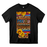 Black proud veteran 12 oz slim can cooler Heavy Core Tee - Artiststas