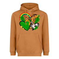 Meerkat St. Patrick's Day hearts with leopard Heavyweight Hoodie - HowdyJamesFarm