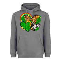 Storm St. Patrick's Day hearts with leopard Heavyweight Hoodie - HowdyJamesFarm