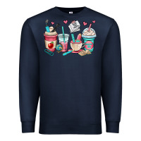 Navy teacher coffee cups Premium Sweatshirt - OliviaCreatesArt