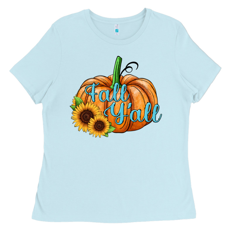 Fall Y'all Pumpkin Ladies Tee by JahusDesignShop | Teevron