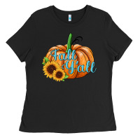 Black fall y'all pumpkin Ladies Tee - JahusDesignShop