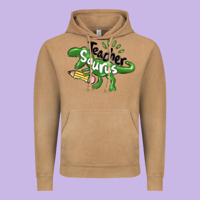 Teacher Saurus Vintage Hoodie Designed By Maliassmallbusiness