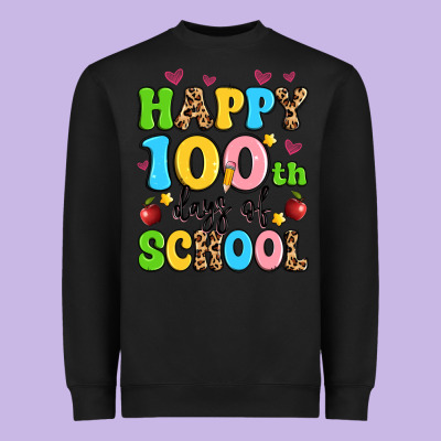 Happy 100 Th Days Of School Heavyweight Sweatshirt Designed By Artiststas