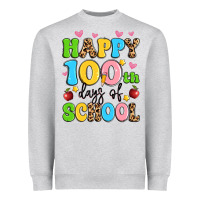 Heather Grey happy 100 th days of school Heavyweight Sweatshirt - Artiststas