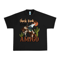 Black check your ego amigo rodeo cowboy Urban Heavy Tee - MaliasSmallBusiness