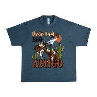 Midnight Navy check your ego amigo rodeo cowboy Urban Heavy Tee - MaliasSmallBusiness