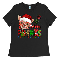 Black merry pawmas christmas chihuahua Ladies Tee - Jasminsmagicworld