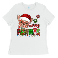 White merry pawmas christmas chihuahua Ladies Tee - Jasminsmagicworld