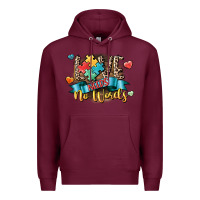 Burgundy Love needs no words Premium Hoodie - CowGirlArtShop