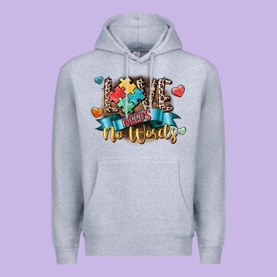 Love Needs No Words Premium Hoodie Designed By Cowgirlartshop