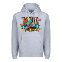 Heather Grey Love needs no words Premium Hoodie - CowGirlArtShop