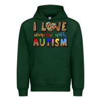 Forest Green i love someone with autism Urban Hoodie - LillyAllenDesigns