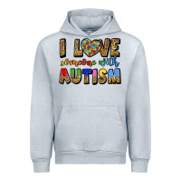 Heather Grey i love someone with autism Urban Hoodie - LillyAllenDesigns