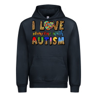 Navy i love someone with autism Urban Hoodie - LillyAllenDesigns
