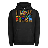 Pigment Black i love someone with autism Urban Hoodie - LillyAllenDesigns