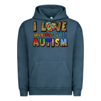 Pigment Midnight Navy i love someone with autism Urban Hoodie - LillyAllenDesigns