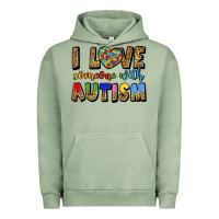 Pigment Oil Green i love someone with autism Urban Hoodie - LillyAllenDesigns