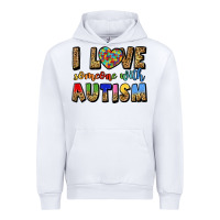 White i love someone with autism Urban Hoodie - LillyAllenDesigns