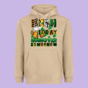 Irish Today Hungover Tomorrow Heavyweight Hoodie Designed By Cowgirlartshop