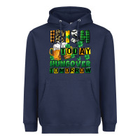 Navy Irish today hungover tomorrow Heavyweight Hoodie - CowGirlArtShop