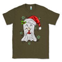 Army Green merry christmas ghost Classic Tee - MaliasSmallBusiness