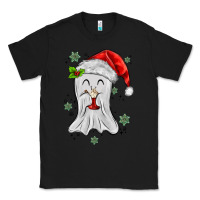 Black merry christmas ghost Classic Tee - MaliasSmallBusiness
