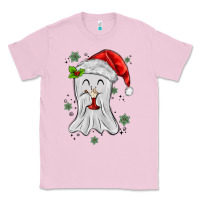 Bubblegum Pink merry christmas ghost Classic Tee - MaliasSmallBusiness