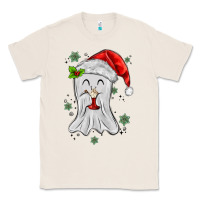 Natural merry christmas ghost Classic Tee - MaliasSmallBusiness
