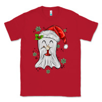 Red merry christmas ghost Classic Tee - MaliasSmallBusiness
